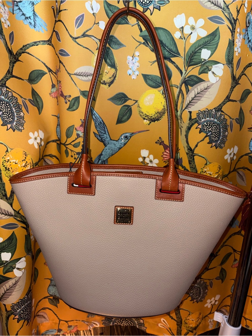 Dooney & Bourke Pebble Grain Andie Tote Bag Taupe
